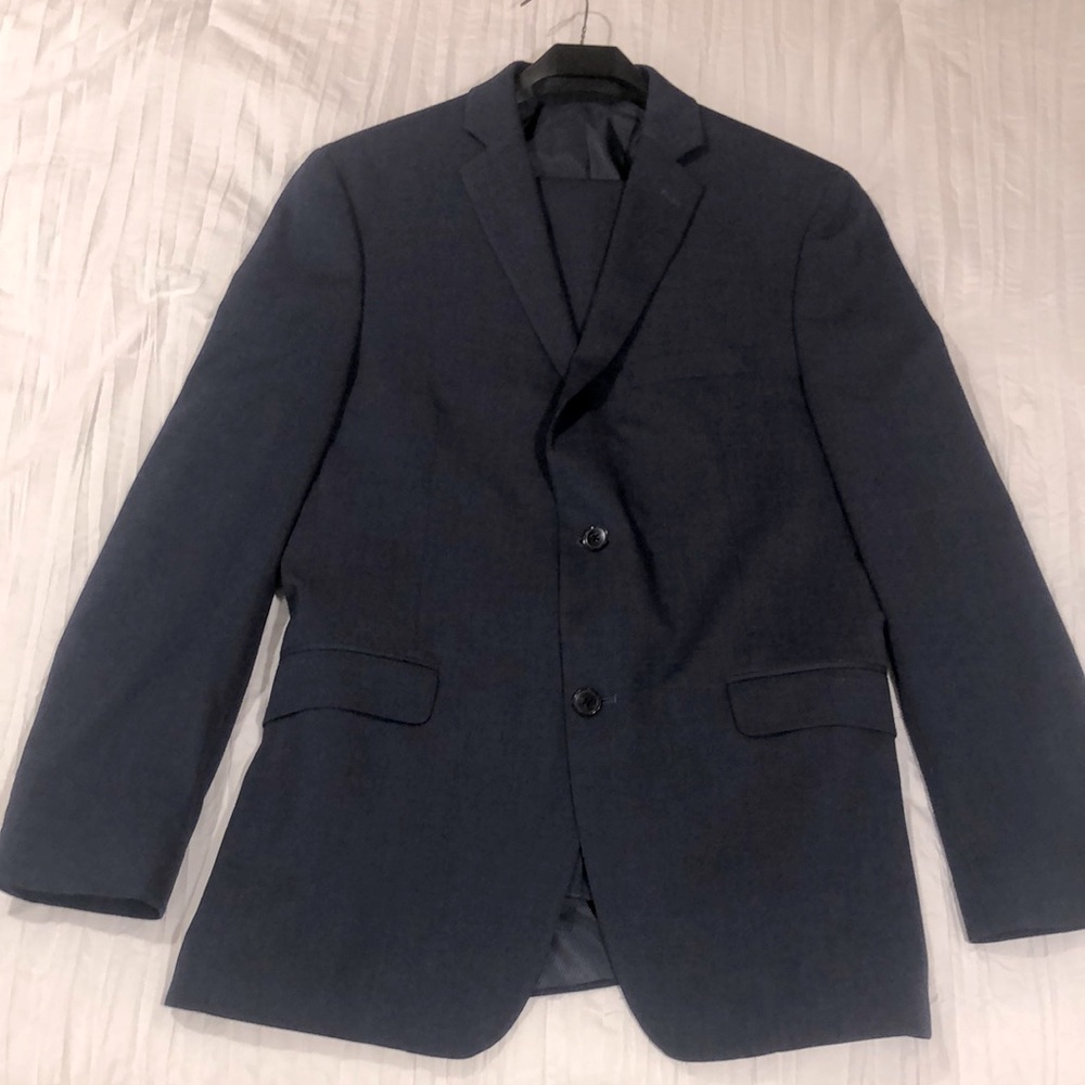 Men’s Navy Blue Suit Jacket and pants